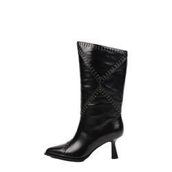 BASCONI KNEE HEELED BOOTS