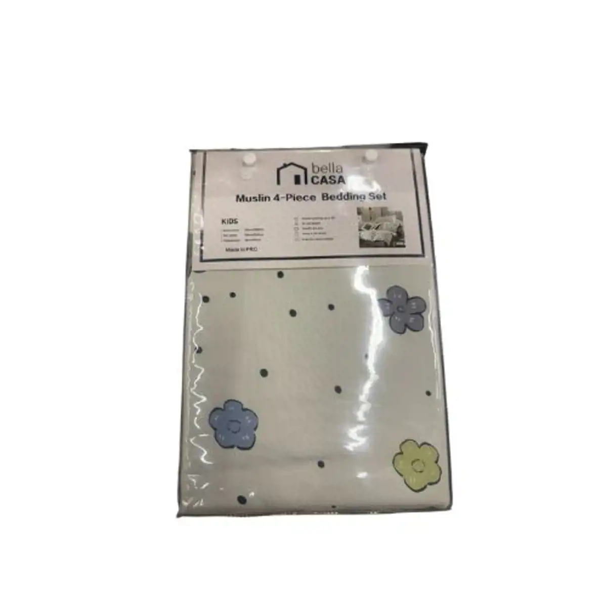 Ор дэрний даавуу муслин хүүхдийн цагаан цэцэгтэй