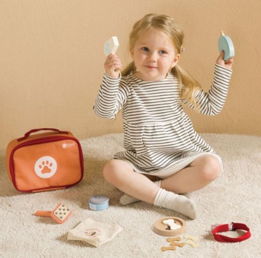 Модон тоглоом тэжээвэр амьтны арчилгааны сет