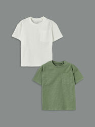 Crew Neck Basic Boys' T-Shirt 2 Pack