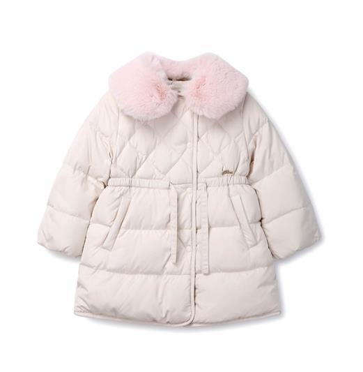 Куртка охид цагаан шаргал 130 малгайтай зузаан