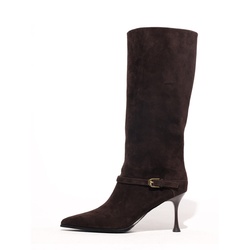 BASCONI WOMEN KNEE HEEL BOOTS