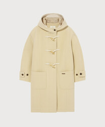 Woman Hooded Long Duffle Coat